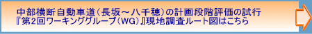 中部横断自動車道（長坂～八千穂）『第2回ワーキンググループ（WG）』の開催についてはこちら『地元説明会（コミュニケーション活動）』の開催についてはこちら